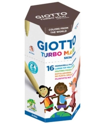 Giotto Turbo Maxi Μαρκαδόροι Χοντροί Skin Tones 16 τεμάχια 527700