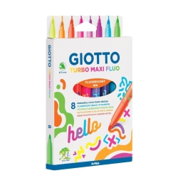 Giotto Turbo Maxi Fluo Μαρκαδόροι Neon 8 Χρώματα 453800