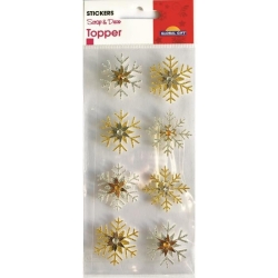 Global Gift Αυτοκόλλητα Χριστουγεννιάτικα Topper 8τμχ 510073