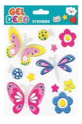 Global Gift Αυτοκόλλητα Gel Deco Πεταλούδες 13x17cm 320511