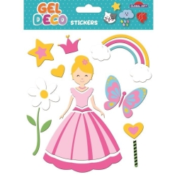Global Gift Αυτοκόλλητα Gel Deco Πριγκίπισσα 13x17cm 320519