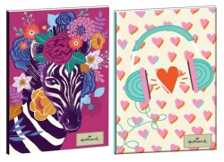 Hallmark Τετράδιο Ριγέ Καρφίτσα 17x25cm Zebra - Heart Dots 333-24400