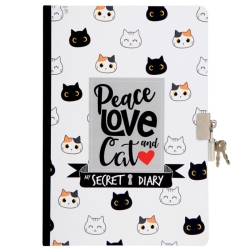 i-Total Ημερολόγιο Με Κλειδί A5 Cats XL1899