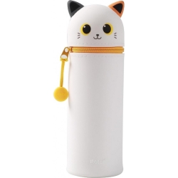 i-Total Κασετίνα Σιλικόνης Cute Animals White Cat XL2483