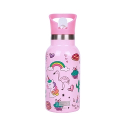 iDrink Παγούρι Θερμός 350ml Unicorn Ροζ ID0508