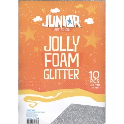 Junior Αφρώδες Φύλλο Glitter 2mm Ασημί 134191
