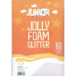 Junior Αφρώδες Φύλλο Glitter 2mm Λευκό 134110