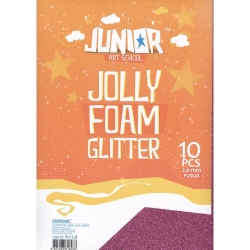 Junior Αφρώδες Φύλλο Glitter 2mm Ροζ 134137