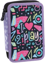 Junior Κασετίνα Διπλή Γεμάτη Love Play 12,5x19,5x4,5