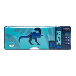 Yolo Κασετίνα Retro Με Κομπιουτεράκι Light Blue Dino 10124