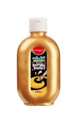 Keyroad Ακρυλική Μπογιά 300ml Metallic Χρυσή KR972193