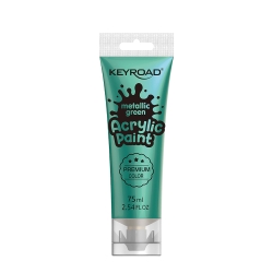 Keyroad Ακρυλική Μπογιά 75ml Metallic Πράσινη KR972210