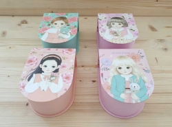 Κουτί Μπιζουτιέρα Οβάλ Με Καθρέπτη La Maison D8106A