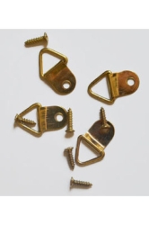 Κρεμασταράκια Τριγωνικά Χρυσά με Βίδες 1Χ2cm (Πακ. 20τεμαχίων)