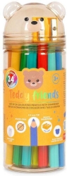 Legami Milano Ξυλομπογιές Με Ξύστρα 24 Τεμαχίων Teddy Friends TDP0001
