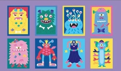 Les Ateliers - Mister Monster - Τερατάκια - Δημιουργήστε με Αυτοκόλλητα