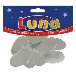 Luna Καθρεφτάκια Mini Οβάλ 3,5cm 10τμχ 601611