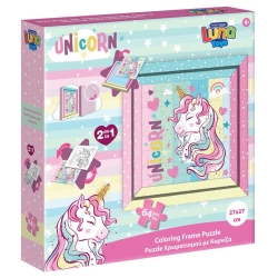 Luna Παζλ Κορνίζα 27x27 64τμχ Unicorn 622459