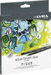 Lyra Μαρκαδόροι Πινέλο Aqua Brush Duo 12 τεμάχια 6521120