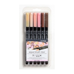 Lyra Μαρκαδόροι Πινέλο Aqua Brush Duo Skin Tones 6 τεμάχια 6521062