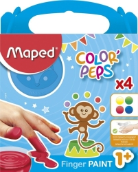 Maped Color' Peps Δακτυλομπογιές Σε Βαζάκια 4x80ml 812510