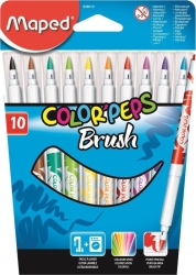 Maped Color' Peps Μαρκαδόροι Brush Πλενόμενοι 2,8mm 10χρ 848010