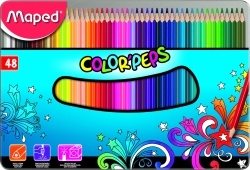 Maped Color'Peps Ξυλομπογιές Σε Μεταλλικό Κουτί Σετ 48τμχ