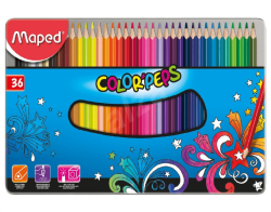 Maped Color'Peps Ξυλομπογιές Σε Μεταλλικό Κουτί Σετ 36τμχ