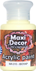 Maxi Decor Ακρυλικό Χρώμα Νερού 60ml Ιβουάρ (Ivory) MA010
