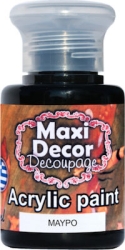 Maxi Decor Ακρυλικό Χρώμα Νερού 60ml Μαύρο