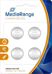 MediaRange Μπαταρίες Λιθίου Coin Cells CR2025 3V 150mAh 4τμχ MRBAT131