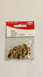 Meyco Κουδουνάκια Χρυσά 9mm 12τμχ 26501