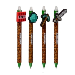 Minecraft Στυλό Ballpoint 1.5mm με Πολύχρωμο Μελάνι (Διάφορα Σχέδια)