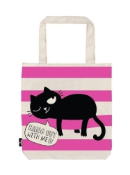 Moses Big Cotton Shopper Bag Ed, The Cat Hang Out M27529