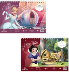Μπλοκ Ζωγραφ Princess 23x33 40φυλ Αυτοκ-στενσιλ- 2σελ Χρ 2σχ Χιονατη-σταχτοπουτα