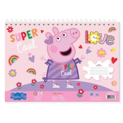 Μπλοκ Ζωγραφικής 23x33cm 40φ Με Αυτοκόλλητα Peppa Pig 482813