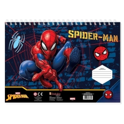 Μπλοκ Ζωγραφικής 23x33cm 40φ Με Αυτοκόλλητα Spiderman 508415