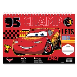 Μπλοκ Ζωγραφικής 23x33cm 40φ Με Αυτοκόλλητα Cars 564473
