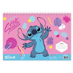 Μπλοκ Ζωγραφικής 23x33cm 40φ Με Αυτοκόλλητα Lilo & Stitch 564481