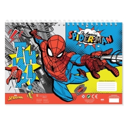 Μπλοκ Ζωγραφικής 23x33cm 40φ Με Αυτοκόλλητα Spiderman 508140