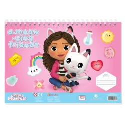 Μπλοκ Ζωγραφικής 23x33cm 40φ Με Αυτοκόλλητα Gabby's Dollhouse 574065
