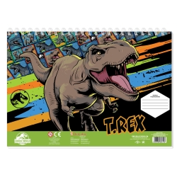 Μπλοκ Ζωγραφικής 23x33cm 40φ Με Αυτοκόλλητα Jurrasic 1 570990