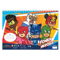 Μπλοκ Ζωγραφικής 23x33cm 40φ Με Αυτοκόλλητα PJMasks 484283