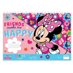 Μπλοκ Ζωγραφικής 23x33cm Με Αυτοκόλλητα Minnie 40φ 563544