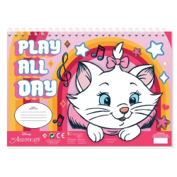 Μπλοκ Ζωγραφικής 23x33cm Με Αυτοκόλλητα Marie Cat 40φ 563548