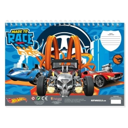 Μπλοκ Ζωγραφικής Με Αυτοκόλλητα 23x33cm Hot Wheels 570255