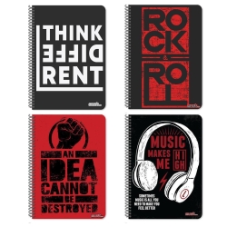 Must Τετράδιο Ριγέ Σπιράλ Α4 3 Θεμάτων Rock 585243