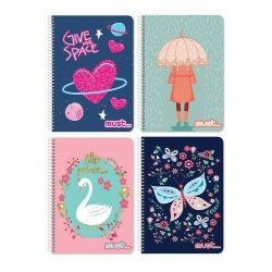 Must Τετράδιο Σπιράλ 17x25cm 3 Θεμάτων Cute 579867