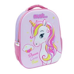 Must Τσάντα Πλάτης Νηπιαγωγείου 3D 1 Θήκη Unicorn 585701