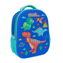 Must Τσάντα Πλάτης Νηπιαγωγείου 3D 1 Θήκη Dino 585702